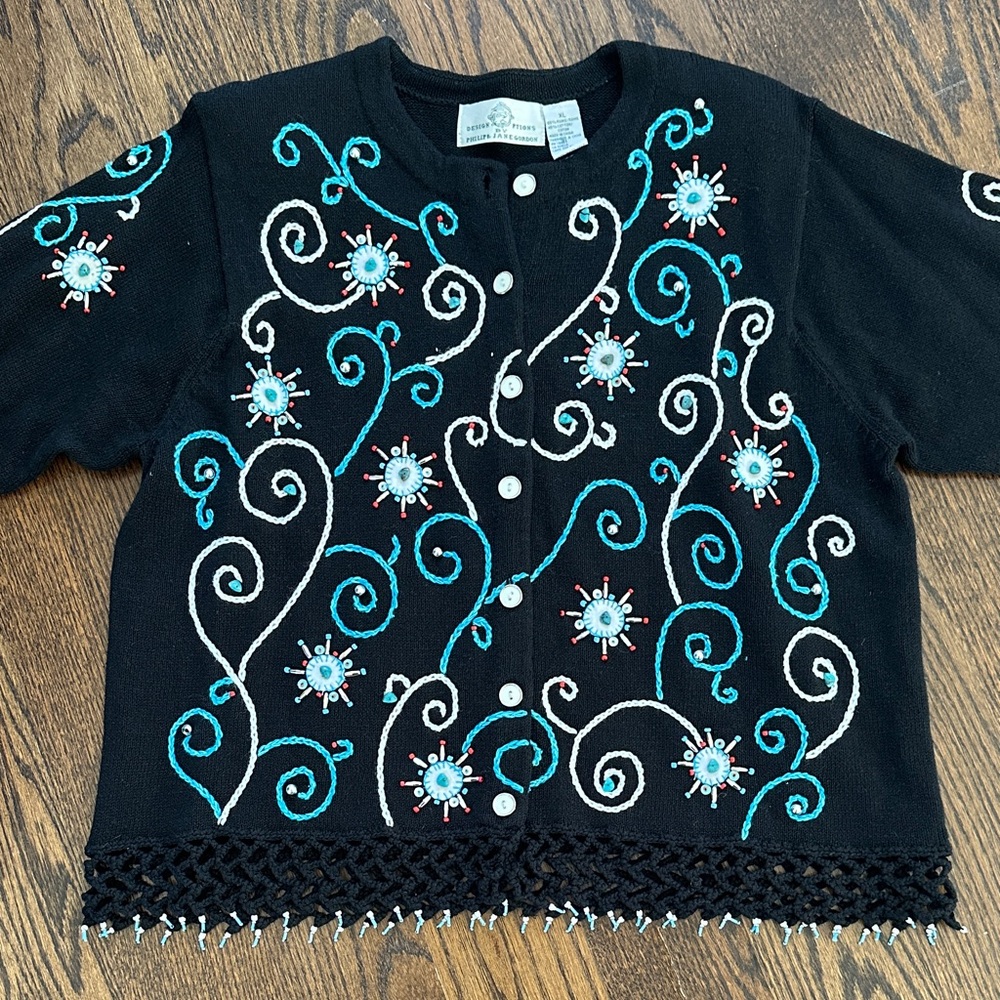 Philip Jan Gordon vintage woman’s sweater size XL beads